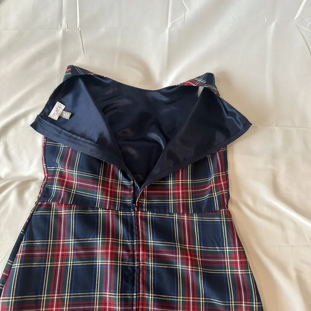 Children’s Place Size 8, Plaid Dress Sleeveless Knee Height